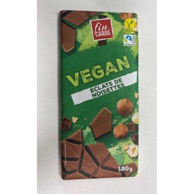 Chocolat vegan éclat de noisettes (Fin Carré)